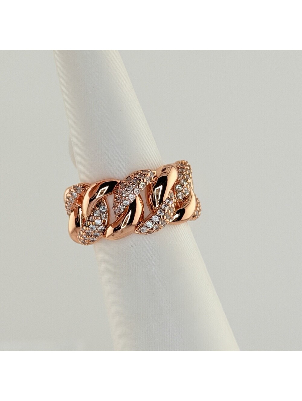 Bomb Party Ring Size 6 "Wandering Roses" Clear Cz on Rose Gold RG19050 LINK